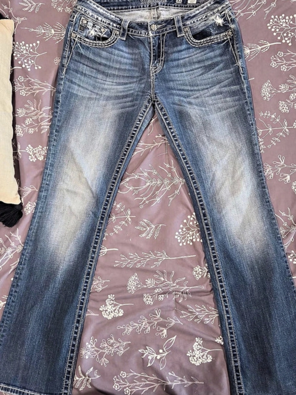 Miss Me JP7303B Boot Cut Jeans in Blue Waist 31